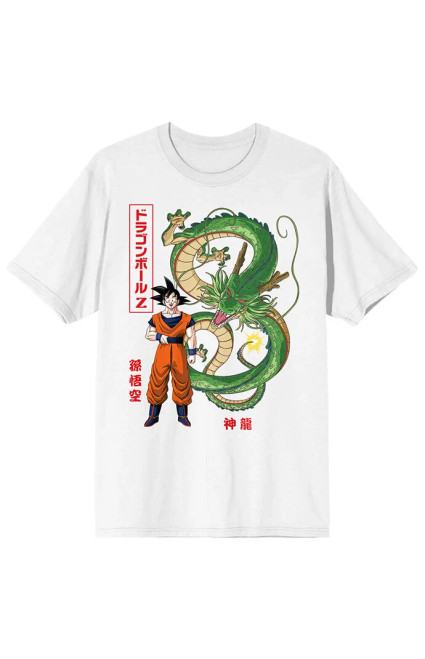 Men's Goku And Shenron Dragon T-Shirt - 0097603580545