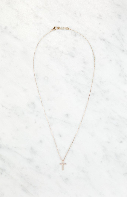 John Galt Women's Gold Cross Necklace - 0679601600003