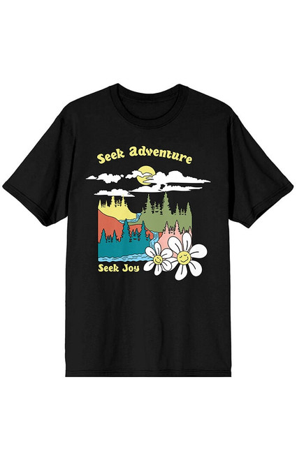 Men's Positive Vibes Seek Adventure T-Shirt - 0097603580570