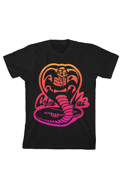 Kids Cobra Kai Neon Logo T-Shirt - 0781603580112