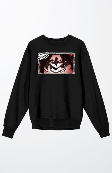Men's Shaman King Yoh Close Up Crew Neck Sweatshirt - 0190603580139