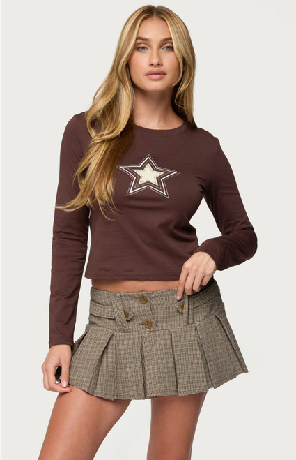 Edikted Women's Starlett Long Sleeve T-Shirt - 0702609690224