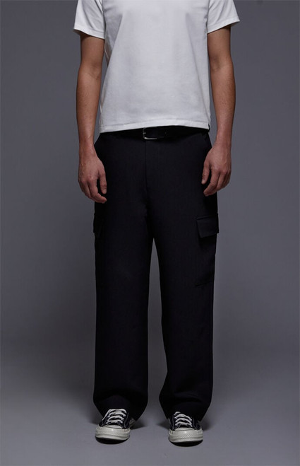 FIELD OF STUDY Men's by Pacsun Valencia Baggy Trousers Stretch Cargo Black - 0133611140002