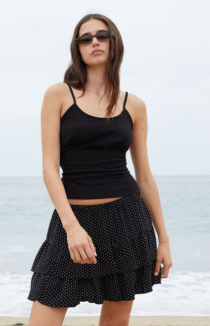 John Galt Women's Black Basic Tank Top - 0704601600895