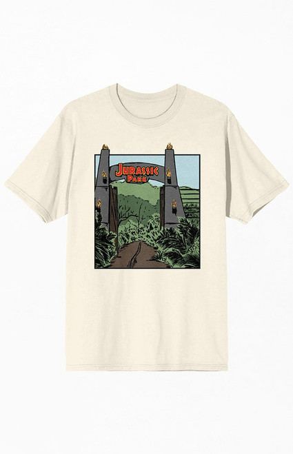 Men's Jurassic Park Open Gate T-Shirt - 0097603580207