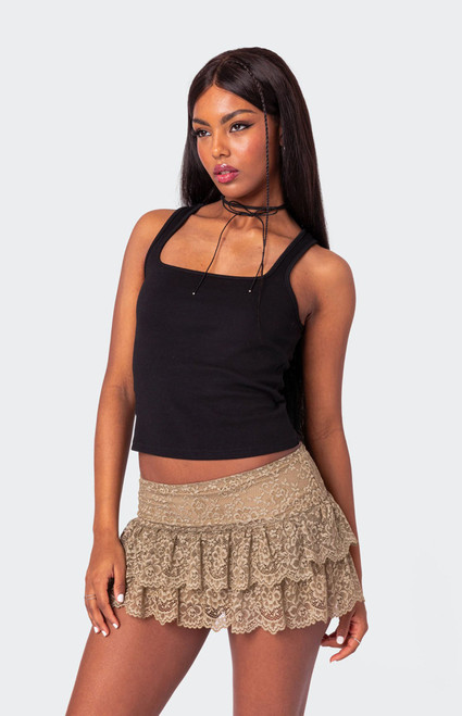 Edikted Women's Square Neck Tank Top - 0712609690043