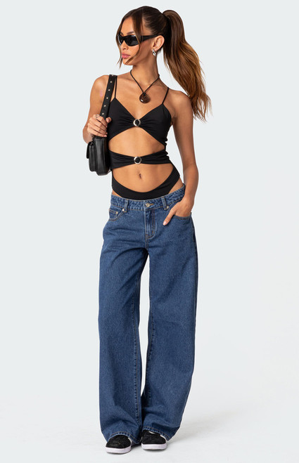 Edikted Women's Amethyst Cut Out Bodysuit - 0870609690025