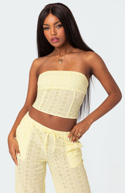 Edikted Women's Lemon Lacey Cotton Corset - 0731609690056