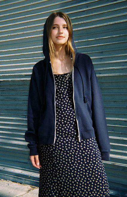 John Galt Women's Blue Full Zip Hoodie - 0793601600068