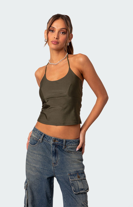 Edikted Women's Sara Back Cut Out Tank Top - 0731609690109