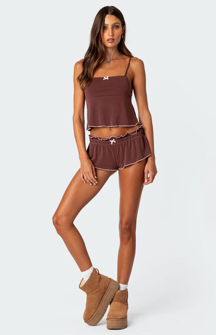 Edikted Women's Alice Gathered Waist Shorts - 0821609690016