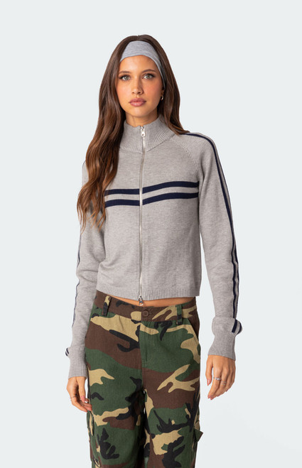 Edikted Women's Roxanne Zip Up Knit Cardigan - 0740609690036