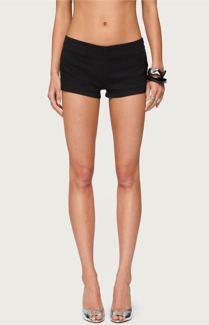 Edikted Women's Dinah Denim Micro Shorts - 0829609690036