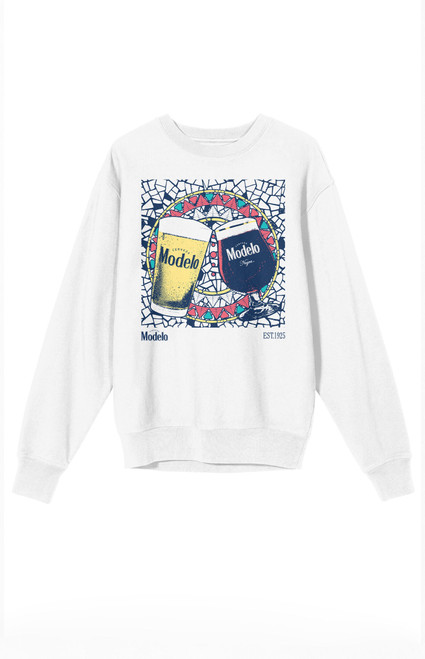Men's Modelo Glasses Mosaic Crew Neck Sweatshirt - 0190603580275