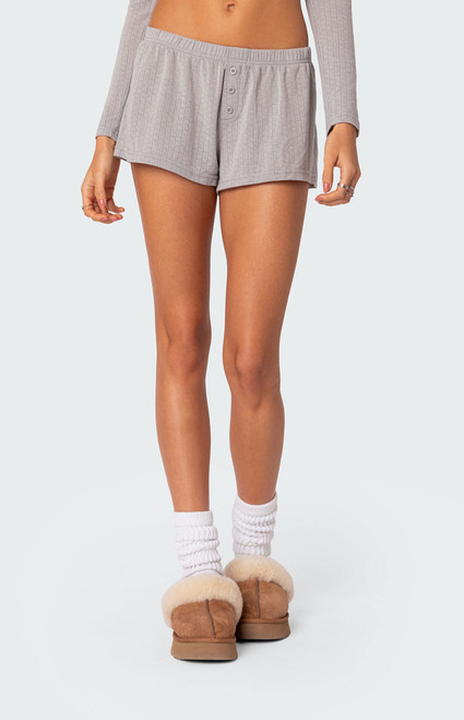 Edikted Women's Homey Pointelle Shorts - 0821609690033