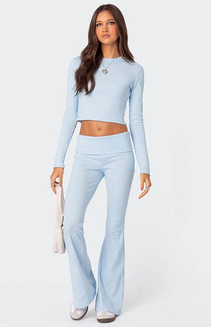 Edikted Women's Coffee Break Ribbed Flare Leggings - 0850609690039
