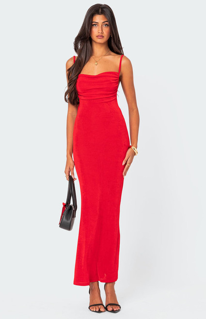 Edikted Women's Clea Open Back Maxi Dress - 0870609690112