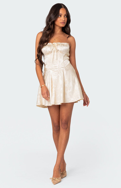Edikted Women's Athalia Satin Corset Mini Dress - 0870609690114
