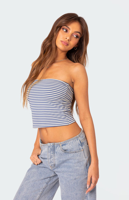 Edikted Women's Lilah Striped Tube Top - 0731609690335