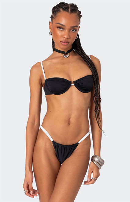 Edikted Women's Leanna Contrast Cupped Bikini Top - 0825609690029