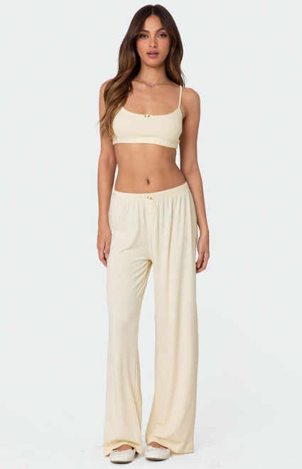 Edikted Women's Lilou Pointelle Pants - 0850609690055