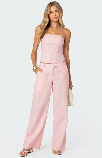 Edikted Women's Arya Linen Look Pants - 0850609690062