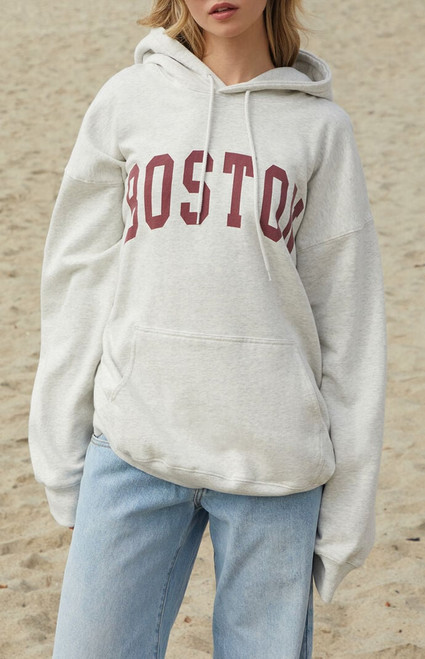John Galt Women's Boston Christy Oversized Hoodie - 0793601600176