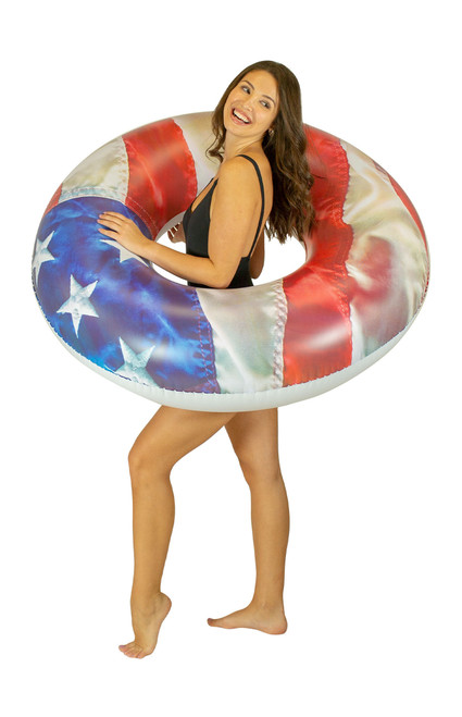 PoolCandy Men's Star's & Stripes 48" Jumbo Pool Tube - 0685600420027