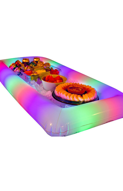 PoolCandy Men's Inflatable Illuminated LED Buffet Pool Cooler - 0685600420039