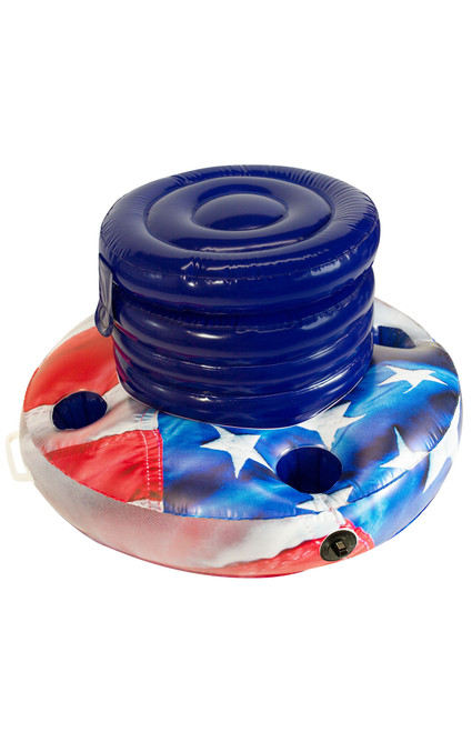 PoolCandy Men's Stars & Stripes Floating Drink Cooler - 0685600420043