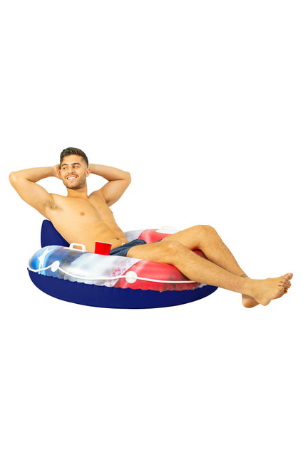 PoolCandy Men's Stars & Stripes Jumbo River Tube - 0685600420079