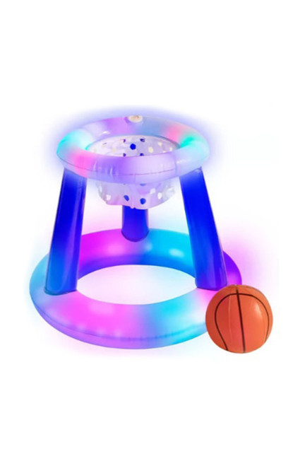 PoolCandy Men's Illuminated Floating LED Basketball Set - 0685600420086
