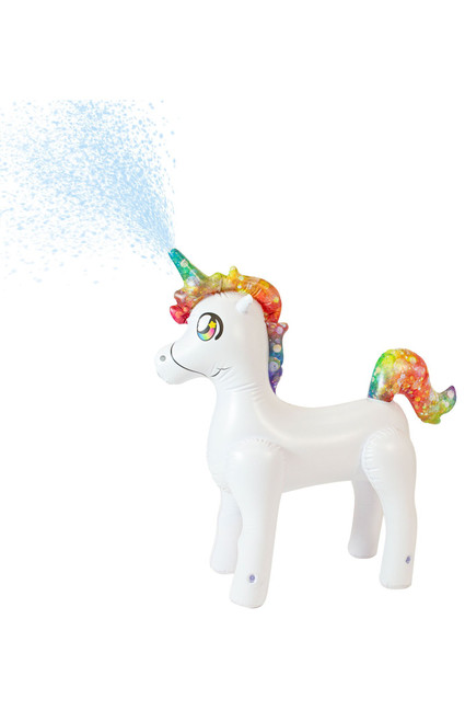 Pool Candy Men's Inflatable Jumbo Unicorn Sprinkler - 0685600420096