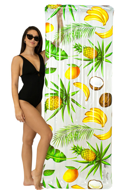 PoolCandy Men's Resort Collection Tropical Flower Deluxe Pool Raft - 0685600420114