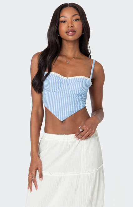 Edikted Women's Puckered Triangle Corset - 0731609690544