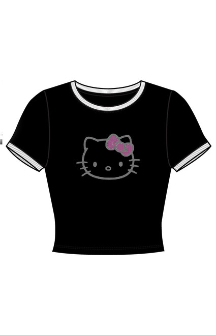 Women's Hello Kitty Rhinestone Baby T-Shirt - 0702603580140