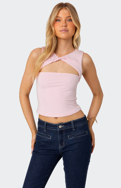 Edikted Women's Twisted Cut Out Tank Top - 0712609690222