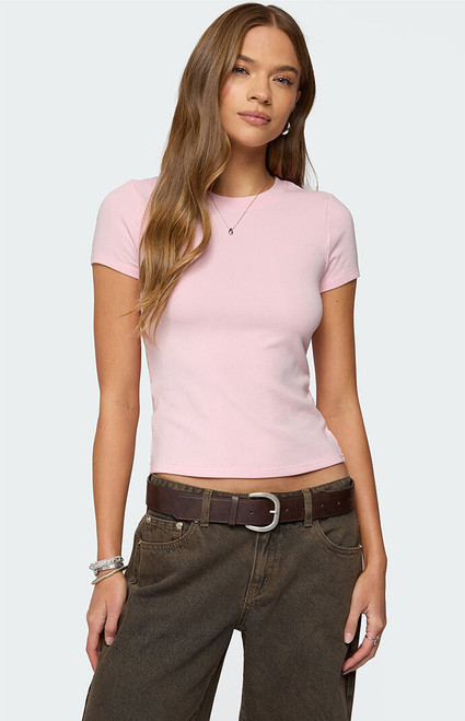 Edikted Women's Daphney Ribbed T-Shirt - 0702609690147