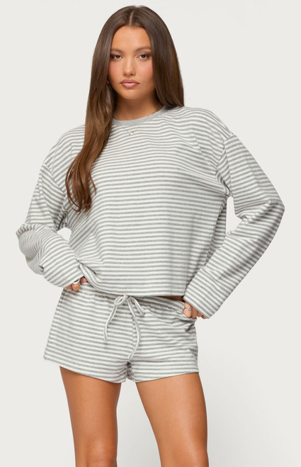 Edikted Women's Jainee Striped Long Sleeve T-Shirt - 0702609690220