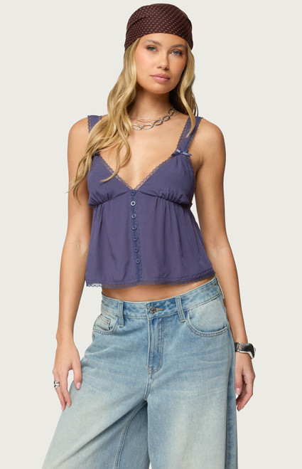 Edikted Women's Andea Babydoll Tank Top - 0712609690404