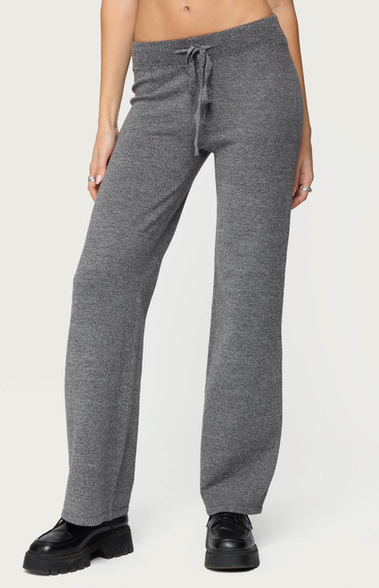 Edikted Women's Ayah Straight Leg Knit Pants - 0850609690237