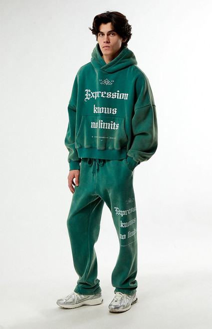 Pacsun Men's Green Expressions Baggy Sweatpants - 0133519270031