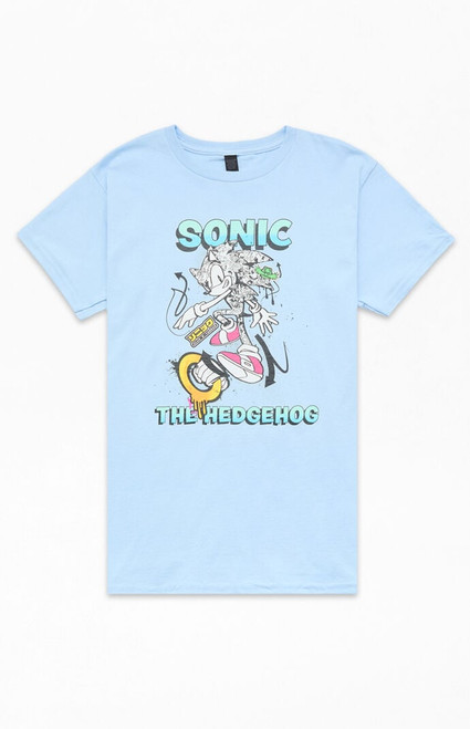 Kids Sonic The Hedgehog Graffiti T-Shirt - 0781438400145