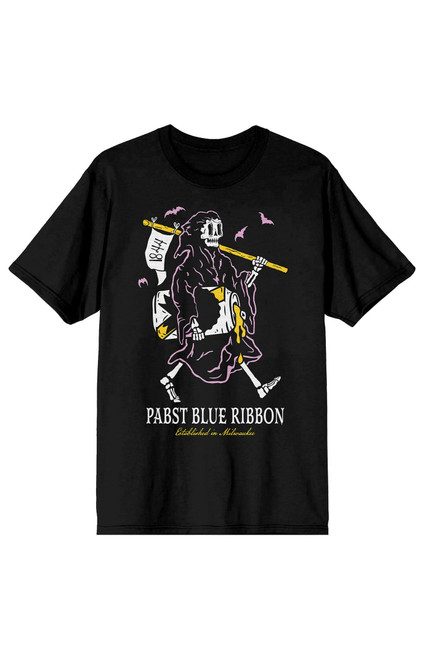 Men's Pabst Blue Ribbon Grim T-Shirt - 0097603580786