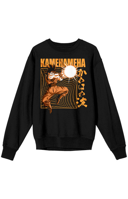 Men's Dragon Ball Z Goku Kamehameha Crew Neck Sweatshirt - 0190603580188