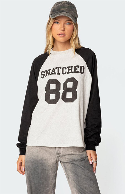 Edikted Women's Snatched Oversized Long Sleeve T-Shirt - 0702609690089