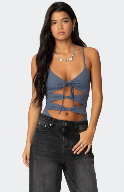 Edikted Women's Serene Cut Out Bodysuit - 0870609690281