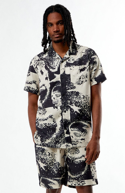 Lira Men's Disintegration Woven Camp Shirt - 0181432460004