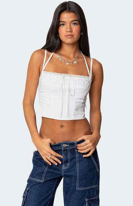 Edikted Women's Salome Lace Up Corset - 0731609690668
