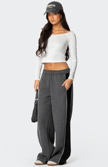 Edikted Women's Contrast Panel Sweatpants - 0850609690090